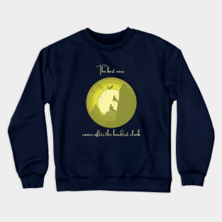 Mountain Climbing Silhouette Illustration Crewneck Sweatshirt